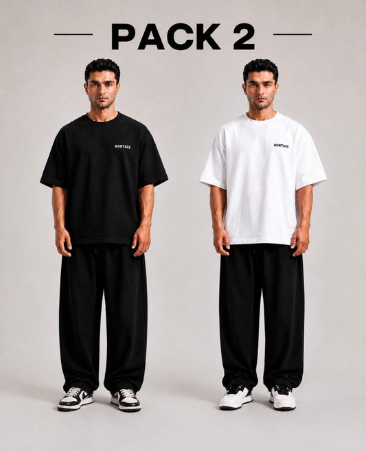 Pack of 2 MONTAGE Oversized T-Shirt