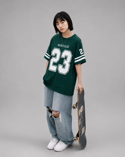 Oversized 23 print shirt