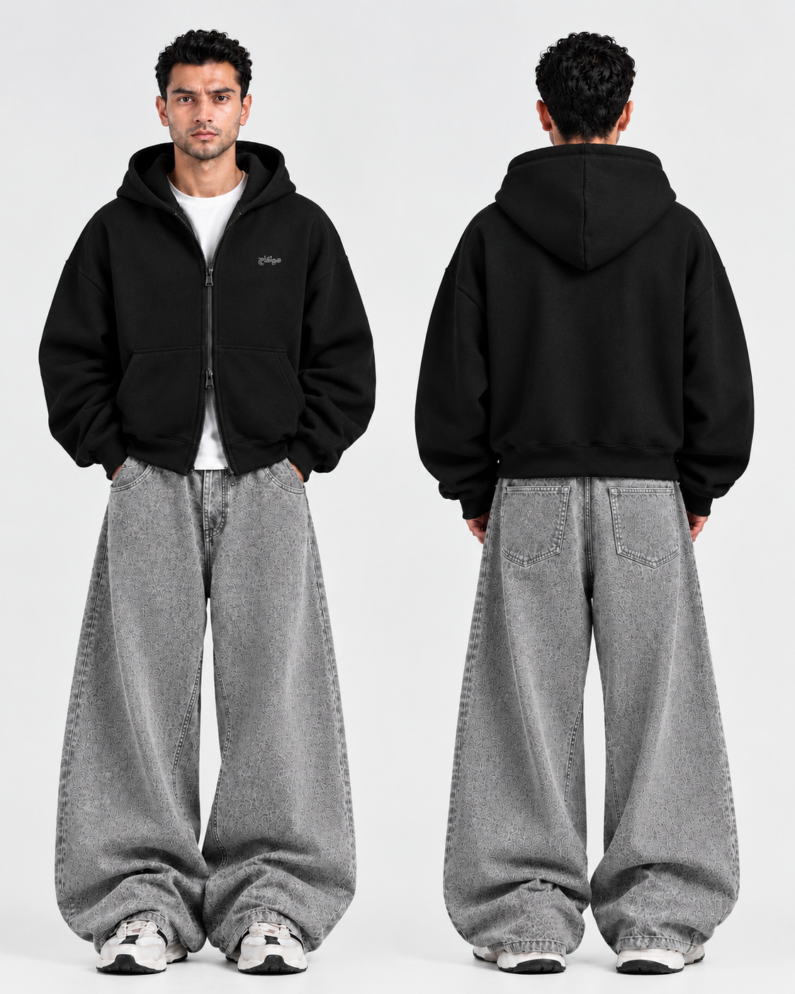 MONTAGE Oversized Zip-Up Hoodie
